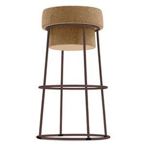 BOUCHON Sgb - nízká barová židle s korkovým sedákem (Originální nízká barová židle - lakovaný kov, korkový sedák - minimálně k objednání 4 kusy)