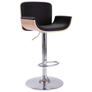 Barová židle Tusler - umělá kůže | černá / světle hnědá