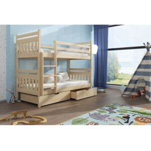 Dřevěná dětská patrová postel Arcenia