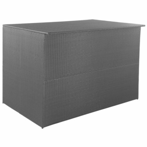 Zahradní úložný box černý 150 x 100 x 100 cm polyratan