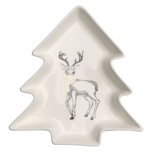 Altom Porcelánový servírovací talířek Stromeček Nordic Forest Deer 17,5 cm