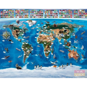 Obrazová tapeta Vavex Mapa světa