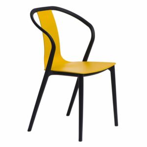 Židle Bella černá/žlutá