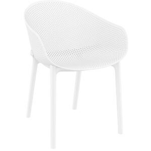 Židle Sky s područkami bílá