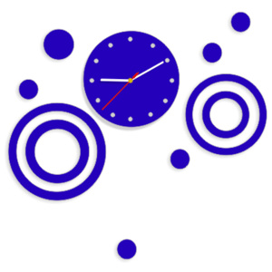 GNT Designové nástěnné hodiny Imagine K tmavě modré