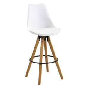 Barová židle Dima, bílé dřevo