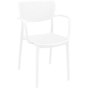 Židle Loft s područkami bílá