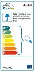 Stolní lampa Salem, bílo-stříbrná, Rabalux 4949
