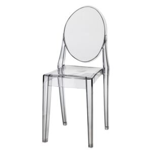 Jídelní židle Viki inspirovaná Victoria Ghost šedá transparentní