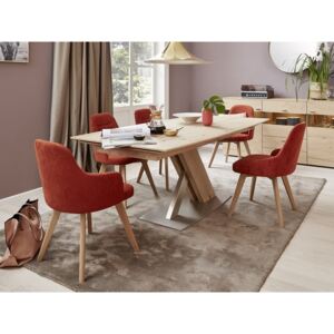 Luxusní jídelní set pro 5 osob - rozkládací stůl + židle KIRA