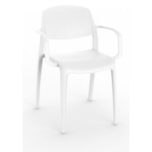 Židle Smart s područkami bílá