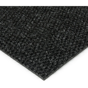 FLOMAT Černá kobercová zátěžová vnitřní čistící zóna Fiona - 50 x 100 x 1,1 cm