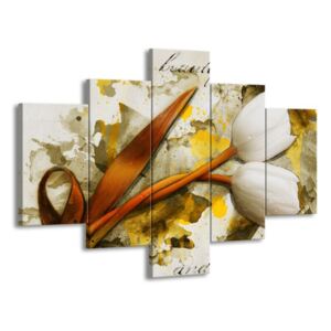 Vícedílný obraz Pár bílých tulipánů 100x70 cm