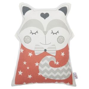 Červený dětský polštářek s příměsí bavlny Apolena Pillow Toy Smart Cat, 23 x 33 cm