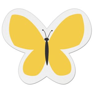 Žlutý dětský polštářek s příměsí bavlny Apolena Pillow Toy Butterfly, 26 x 30 cm