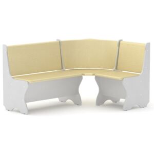 Rohová lavice KANADA (Materiál potahu: vinyl - slonová kost, Provedení: bílá)
