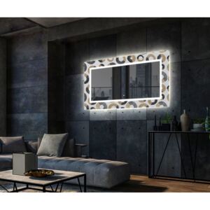 Dekorativní zrcadlo s LED osvětlením do obývacího pokoje
