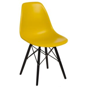 Židle P016W PP Black inspirovaná DSW žlutá