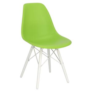 Židle P016W PP White inspirovaná DSW zelená