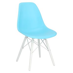 Židle P016W PP White inspirovaná DSW modrá