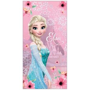 E plus M • Plážová osuška Ledové království - Frozen - motiv princezna Elsa - 100% bavlna, froté 300 GSM - 70 x 140 cm