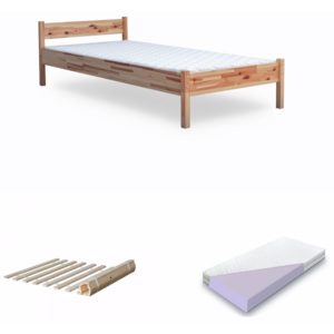 Lodygowianka Dřevěná postel Torus + matrace + rošt Velikost: 180x200cm