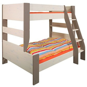 Rozšířená postel Dany 90+120x200 cm - bílá+hnědá
