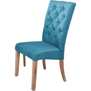 Casarredo Designová jídelní židle ATHENA modrá/dub natural