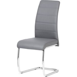 Autronic Pohupovací jídelní židle DCL-407 GREY, šedá ekokůže/chrom