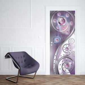 GLIX Fototapeta na dveře - 3D Ornamental Design Purple | 91x211 cm