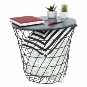 Příruční stolek, grafit / černá, BATIS TYP 3