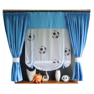 Dětská hotová záclona motiv Fotbal 150x150cm