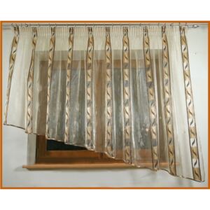 Hotová organzová záclona Gobi 320x170cm různé barvy Barva: tmavě zlato hnědá