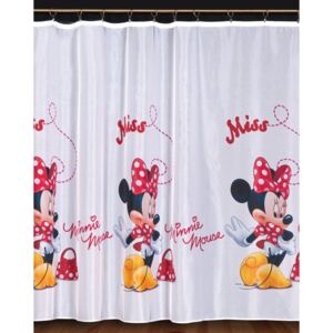 Dětský voál / záclona Disney Minnie Mouse Miss červená v.155cm