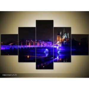 Obraz zámku s osvětleným mostem (F002316F12570)