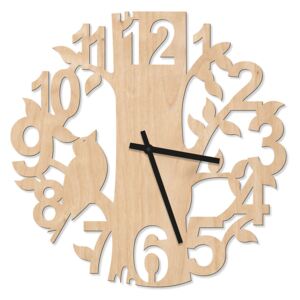 HOORAY Dřevěné nástěnné hodiny Les 30 cm