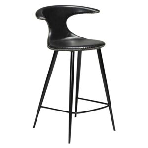 Černá barová židle z eko kůže DAN–FORM Denmark Flair