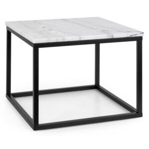 Besoa Volos T50, konferenční stolek, 50 x 40 x 50 cm, mramor, interiér & exteriér, černý/bílý