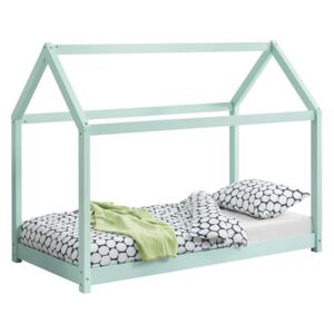 [en.casa] Dětská postel AAKB-8707 mátově zelená 70x140 cm