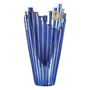 Bohemia Crystal Broušená váza Mikádo 155mm - modrá