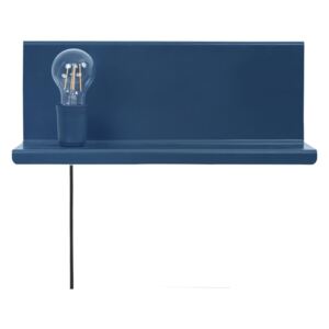 Modré nástěnné svítidlo s poličkou Homemania Decor Shelfie2