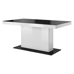 Stůl Quartz 2495GP81 Černý/Bílý/Černé sklo