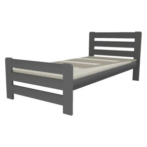 Dřevěná postel VMK 1D 90x200 borovice masiv - šedá