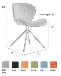 Zuiver Židle OMG světle šedá 1100169