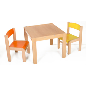 Hajdalánek Dětský stolek LUCAS + židličky LUCA (oranžová, žlutá) LUCASLUCAZLOR