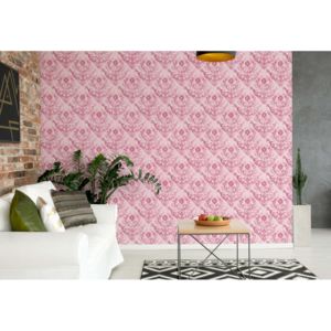 GLIX Fototapeta - Floral Pattern Pink Vliesová tapeta - 250x104 cm