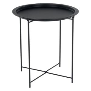 Příruční stolek s odnímatelnou tácem, černá, RENDER