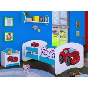 Dětská postel bez šuplíku 180x90cm RED CAR - modrá