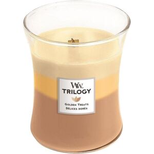 Vonná svíčka WoodWick Trilogy - Golden Treats 275 g