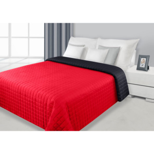 Přehoz na postel 150x70 cm Eva (červená + černá)